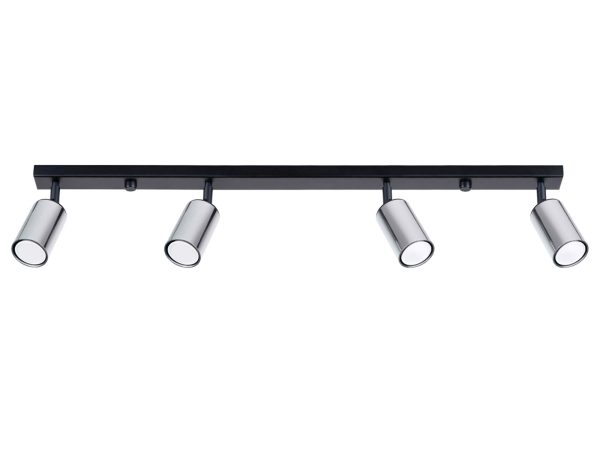 Plafon WIMEX 4L czarny/chrom