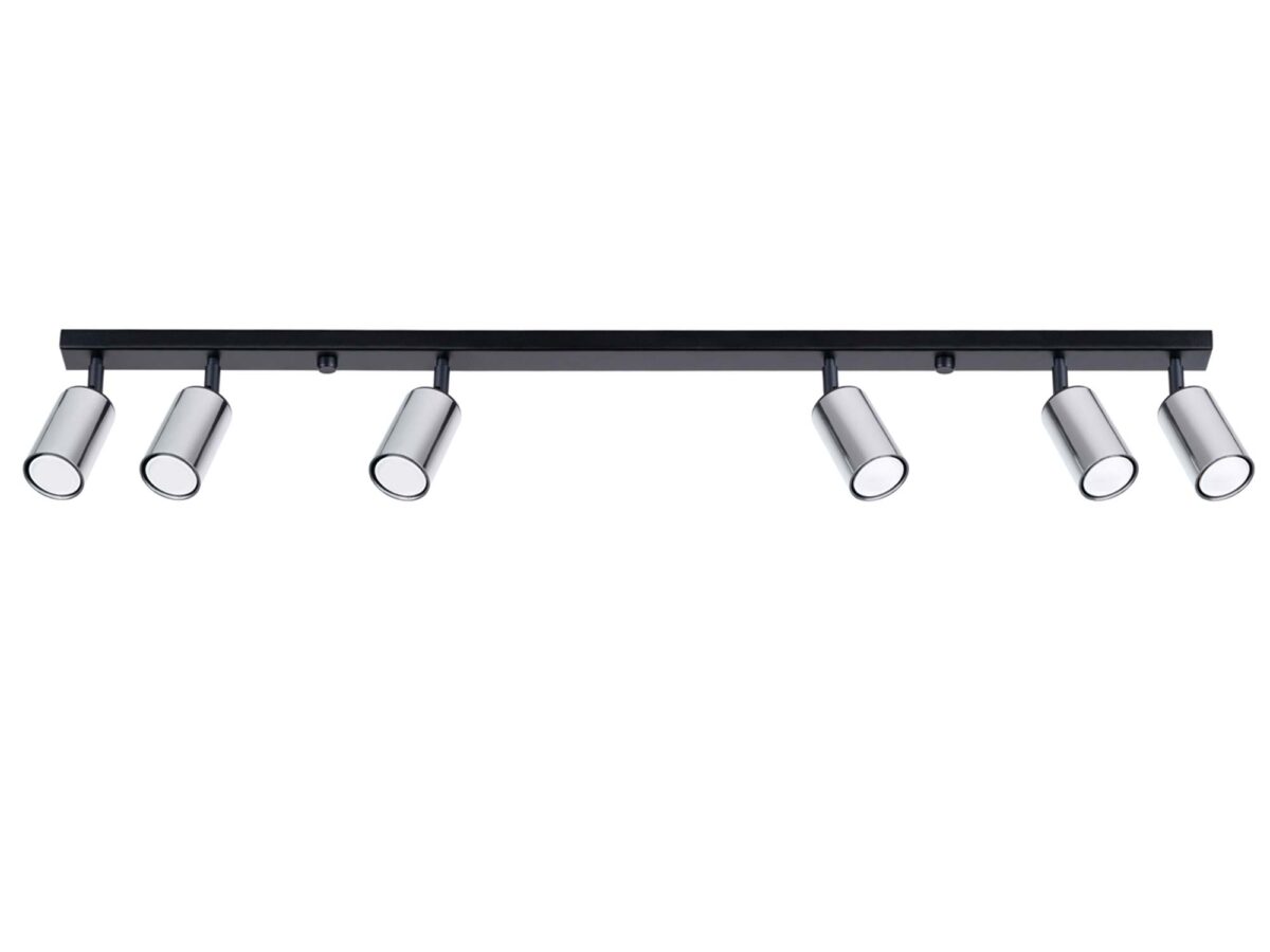 Plafon WIMEX 6L czarny/chrom