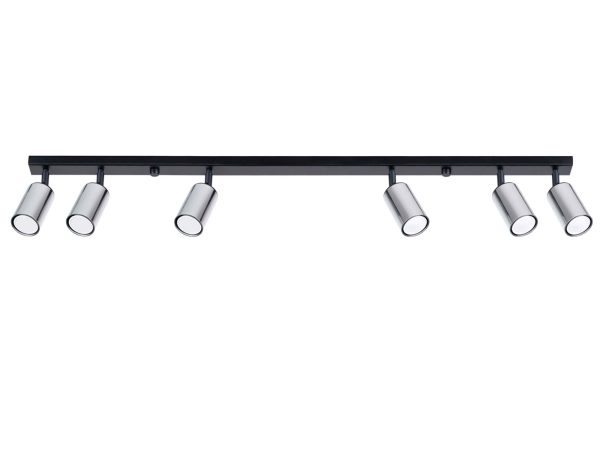 Plafon WIMEX 6L czarny/chrom