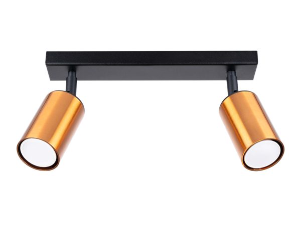 Plafon WIMEX 2 czarny/miedź