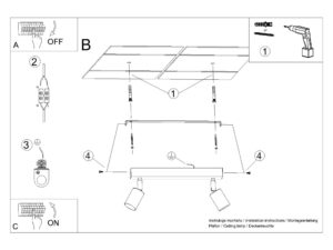 Miniaturka 8 - Instrukcja montażu plafonu sufitowego dwupunktowego z listwą