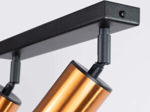 Miniaturka 6 - Detal narożnika czarnej listwy montażowej z przegubem reflektora zbliżenie