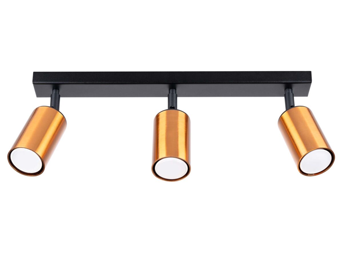 Plafon WIMEX 3 czarny/miedź