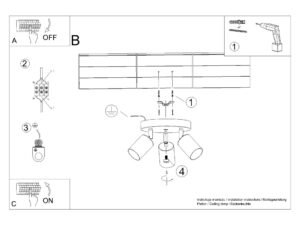 Miniaturka 9 - Instrukcja montażu plafonu sufitowego trójpunktowego z okrągłą podstawą