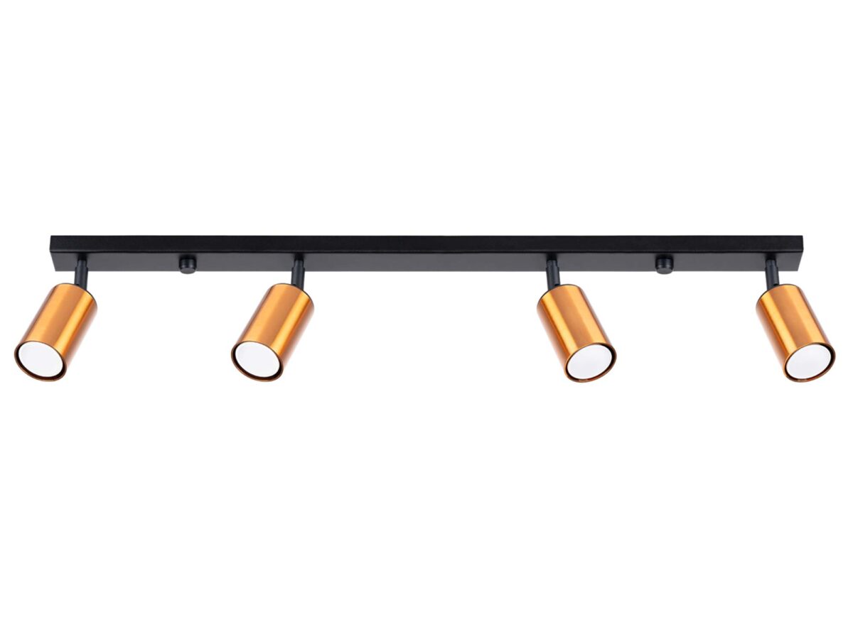 Plafon WIMEX 4L czarny/miedź