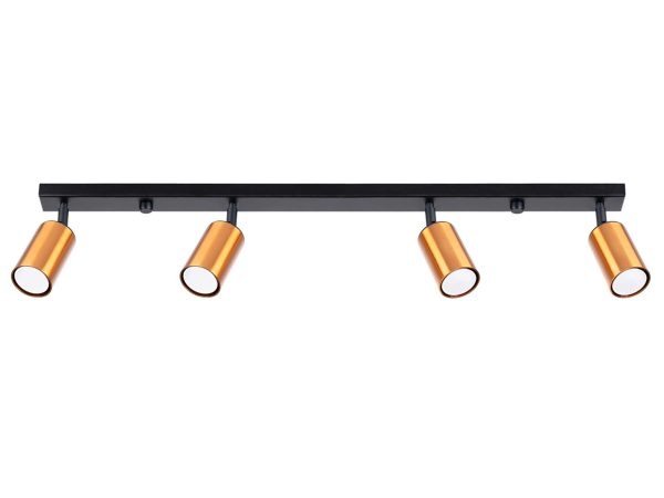 Plafon WIMEX 4L czarny/miedź