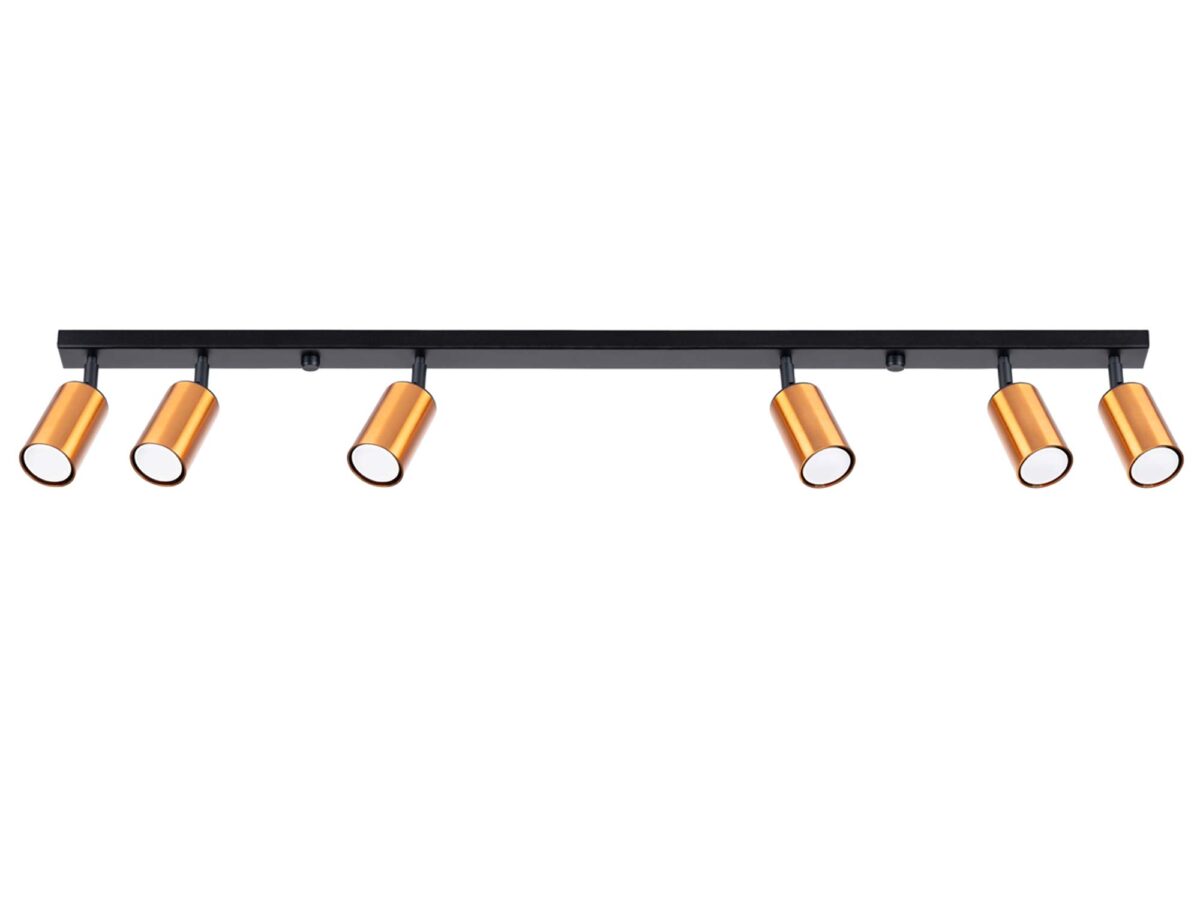 Plafon WIMEX 6L czarny/miedź