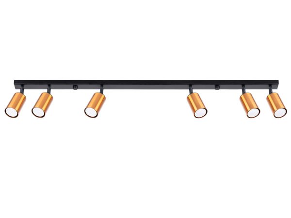 Plafon WIMEX 6L czarny/miedź