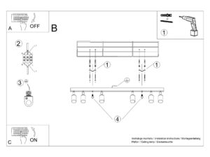 Miniaturka 10 - Instrukcja montażu plafonu sufitowego sześciopunktowego z listwą
