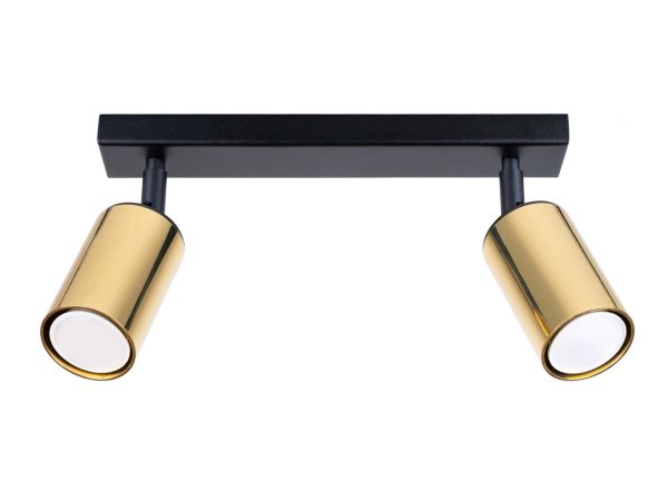 Plafon WIMEX 2 czarny/złoty