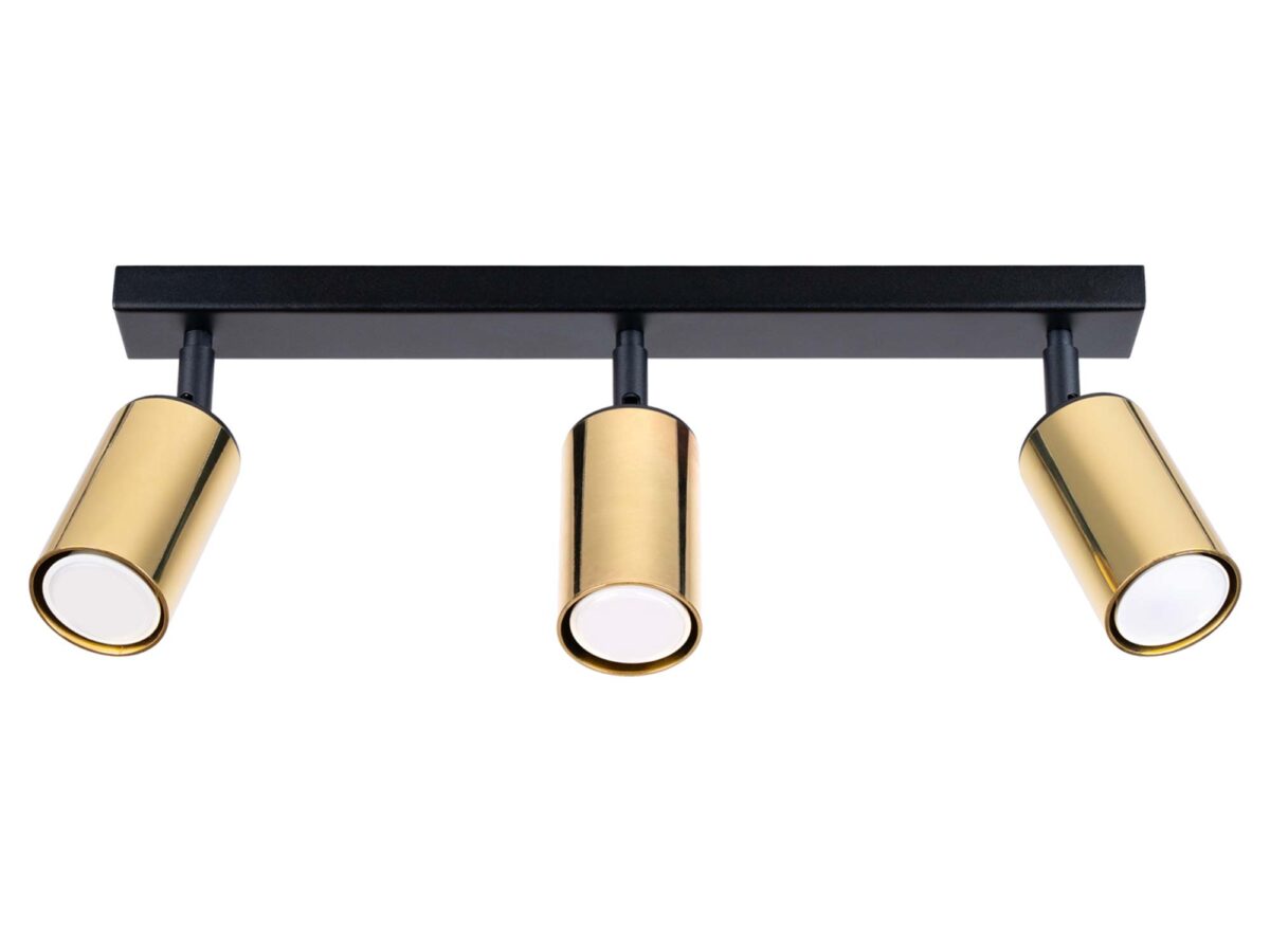 Plafon WIMEX 3 czarny/złoty
