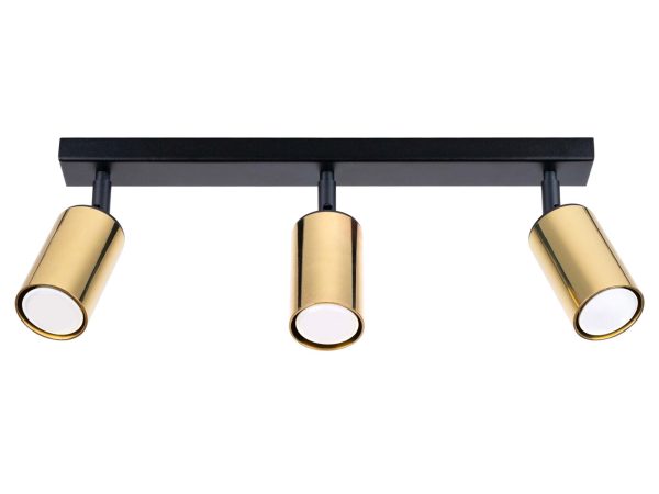 Plafon WIMEX 3 czarny/złoty