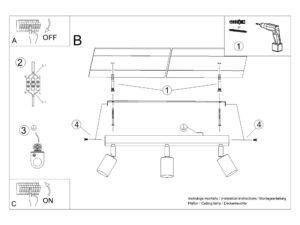 Miniaturka 9 - Instrukcja montażu plafonu sufitowego trójpunktowego z listwą