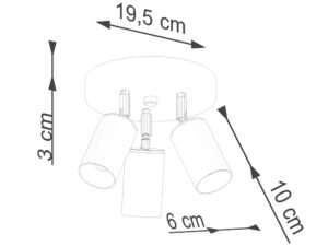 Miniaturka 8 - Instrukcja montażu plafonu sufitowego trójpunktowego z okrągłą podstawą