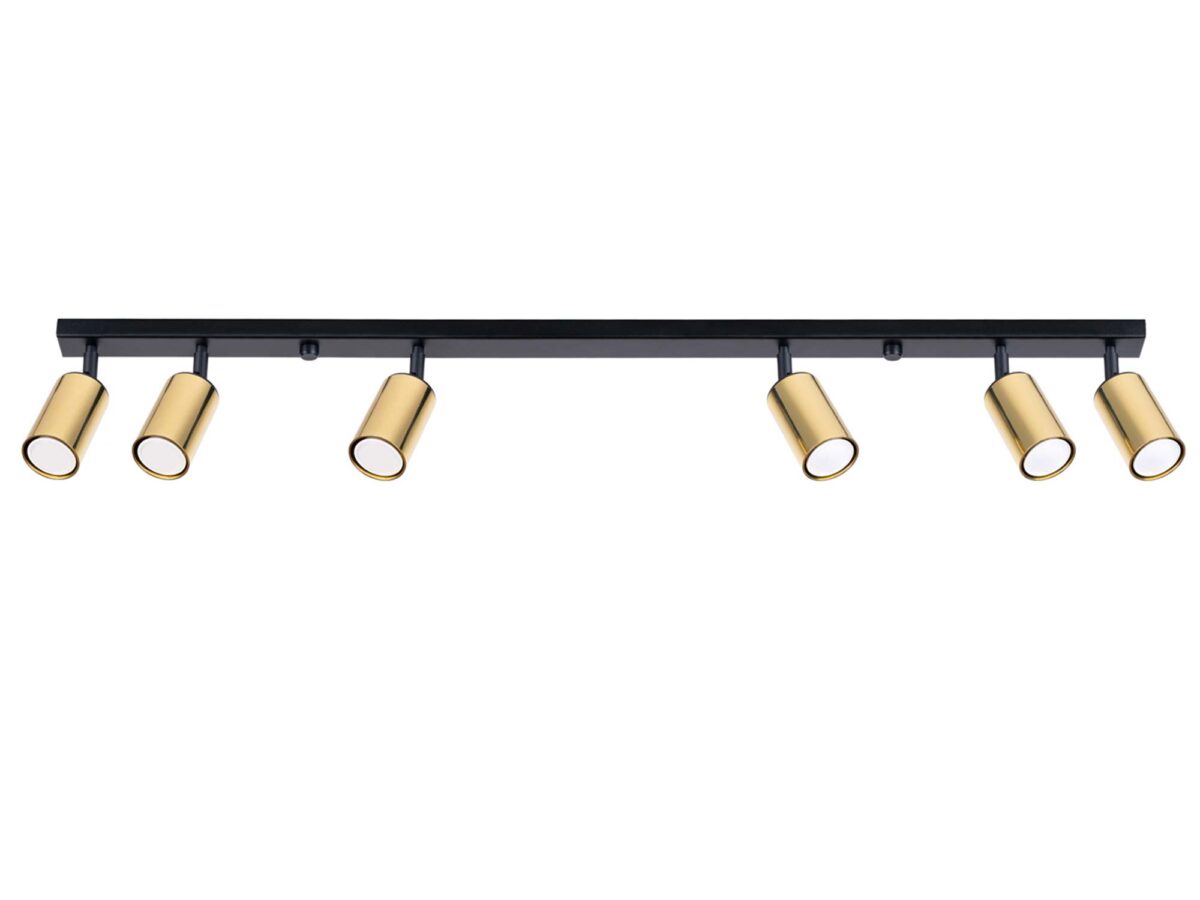 Plafon WIMEX 6L czarny/złoty