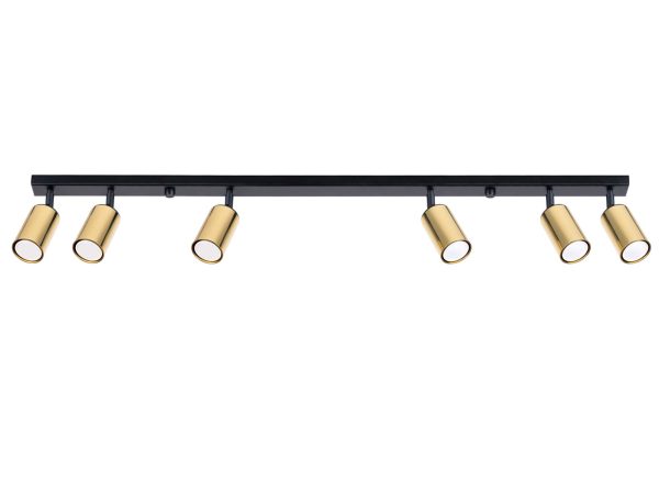 Plafon WIMEX 6L czarny/złoty