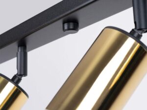 Miniaturka 5 - Detal czarnej listwy montażowej plafonu sześciopunktowego z przegubami