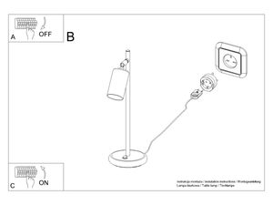 Miniaturka 7 - Instrukcja montażu lampy biurkowej ze schematem podłączenia elektrycznego
