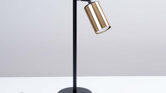 Miniaturka 1 - Lampa biurkowa WIMEX czarny/złoty