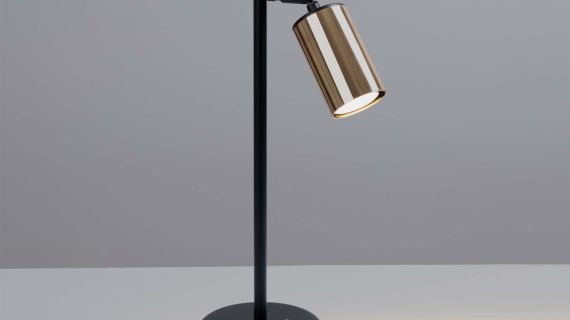 Miniaturka 2 - Lampa biurkowa WIMEX czarny/złoty