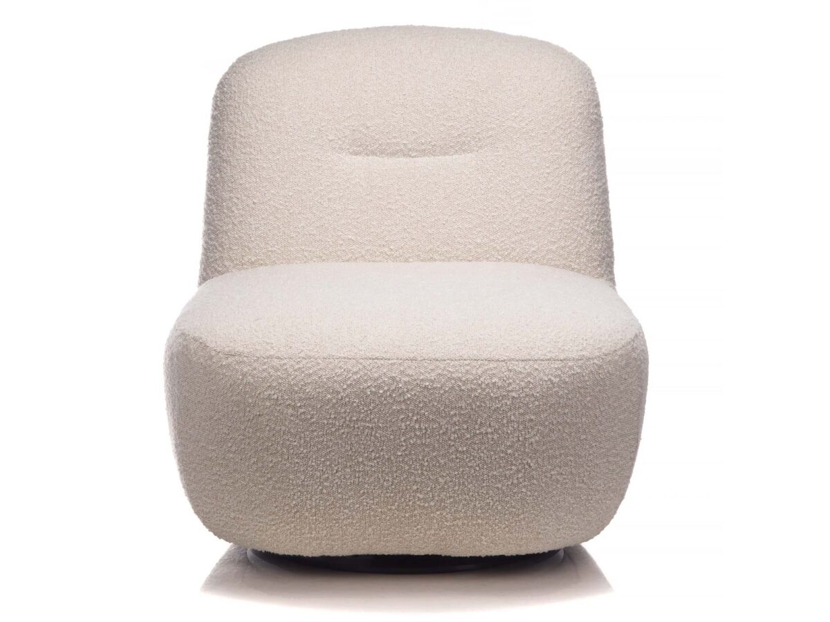 Fotel ergonomiczny tapicerowany drewniane nogi Lilac