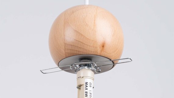 Miniaturka 8 - Lampa wisząca PEKTO 3P biała/naturalne drewno