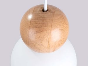 Miniaturka 6 - Naturalne usłojenie drewnianej kuli dekoracyjnej lampy