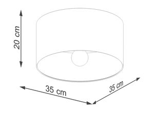 Miniaturka 7 - Rysunek techniczny plafonu sufitowego z wymiarami