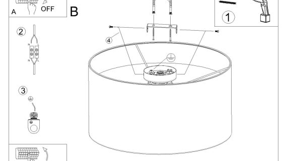 Miniaturka 8 - Plafon TELOS biały/ciemny brąz