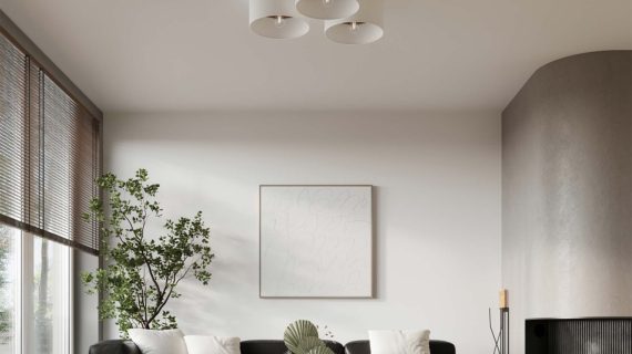 Miniaturka 10 - Plafon TELOS biały/ciemny brąz