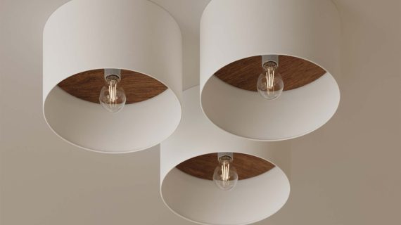 Miniaturka 11 - Plafon TELOS biały/ciemny brąz