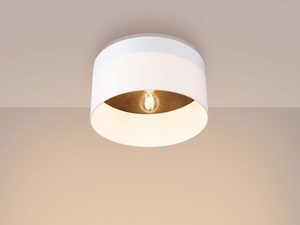 Miniaturka 2 - Włączony plafon biały z ciepłym światłem i drewnianym dekorem