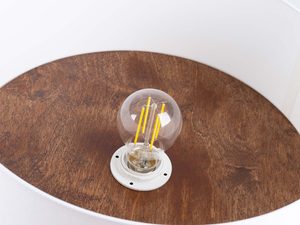 Miniaturka 5 - Żarówka LED filament w drewnianym wnętrzu białego plafonu