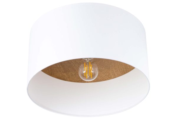 Plafon TELOS biały/jasny brąz