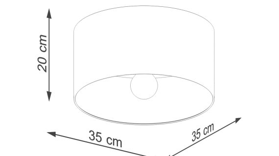 Miniaturka 7 - Plafon TELOS biały/jasny brąz