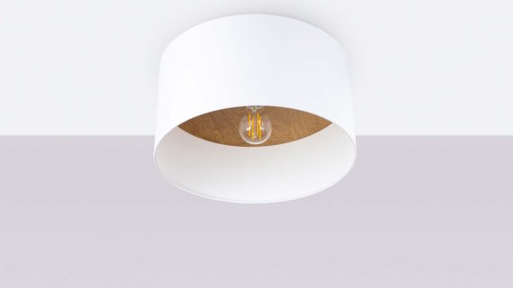 Miniaturka 1 - Plafon TELOS biały/jasny brąz