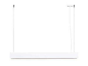 Miniaturka 19 - Lampa wisząca liniowa LED biała z prostokątnym kloszem metalowym