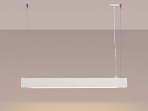 Miniaturka 3 - Lampa wisząca liniowa LED biała ze świecącym paskiem ciepłe światło