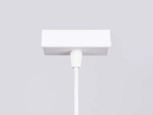 Miniaturka 9 - Biała prostokątna podsufitka lampy wiszącej LED z mocowaniem przewodu