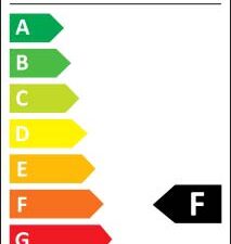 Miniaturka 18 - Etykieta energetyczna LED klasa F dla lampy wiszącej liniowej musztardowej