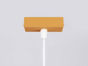 Miniaturka 11 - Musztardowa prostokątna podsufitka lampy wiszącej LED z mocowaniem przewodu