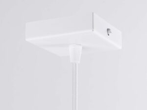 Miniaturka 8 - Biała prostokątna podsufitka lampy wiszącej z mocowaniem przewodu