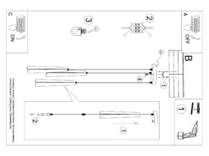 Miniaturka 13 - Instrukcja montażu lampy wiszącej białej trójpunktowej z płaskimi kloszami