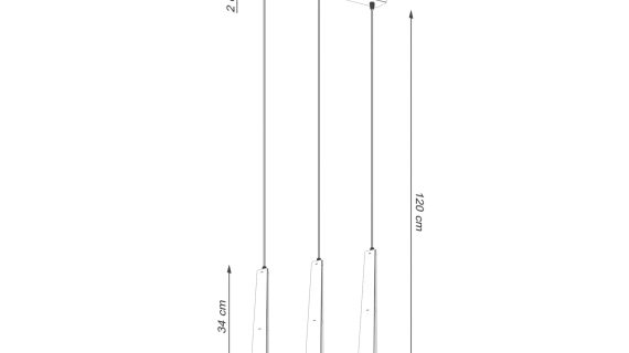 Miniaturka 14 - Lampa wisząca PRISMA 3L biała