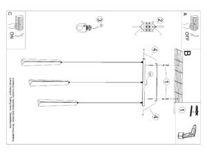 Miniaturka 15 - Instrukcja montażu lampy wiszącej białej trójpunktowej z płaskimi kloszami w szeregu