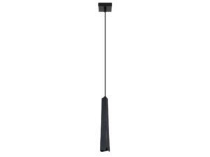 Miniaturka 16 - Lampa wisząca czarna z wąskim kloszem trójkątnym i podsufitką