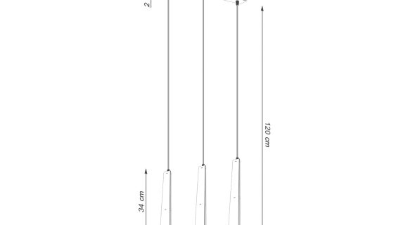 Miniaturka 13 - Lampa wisząca PRISMA 3L czarna