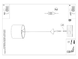 Miniaturka 10 - Instrukcja montażu lampy wiszącej z cylindrycznym abażurem