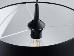 Miniaturka 7 - Mocowanie żarówki LED wewnątrz czarnego abażura lampy wiszącej