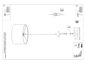 Miniaturka 12 - Instrukcja montażu lampy wiszącej z cylindrycznym abażurem czarnym